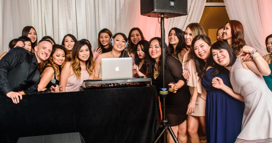 wedding dj and bridal party